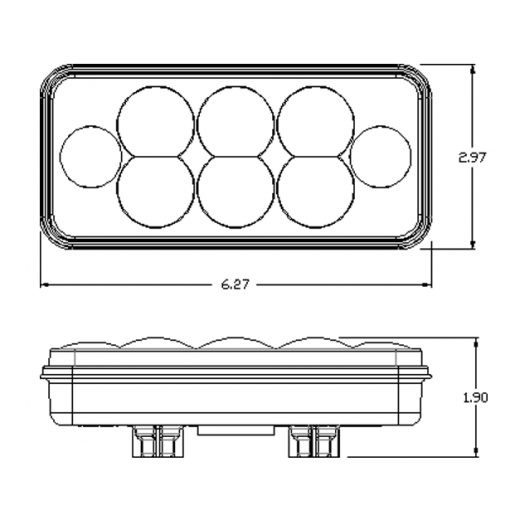 MODEL SL 5000 RED/CLEAR LENS STUD MOUNT stop, turn & tail LAMP