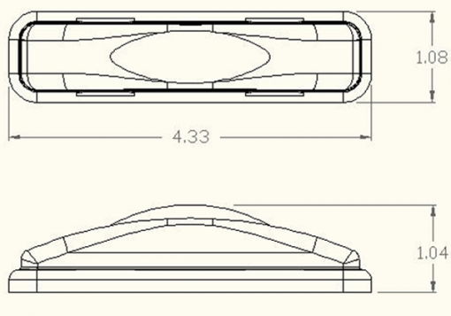 MODEL SL3100 AMBER/CLEAR LENS MARKER/CLEARANCE LAMP