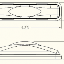 MODEL SL3100 RED/CLEAR LENS RED MARKER/CLEARANCE LAMP