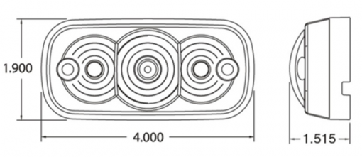 MODEL SL4200 AMBER/CLEAR LENS MARKER/CLEARANCE LAMP