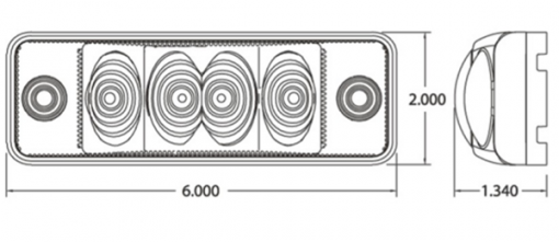 MODEL SL6200 AMBER/CLEAR LENS MARKER/CLEARANCE LAMP