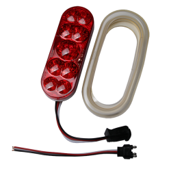 red, clear grommet OVAL stop, turn & tail lamp kit