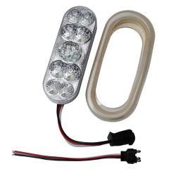 red/clear lens, clear grommet OVAL stop, turn & tail lamp kit